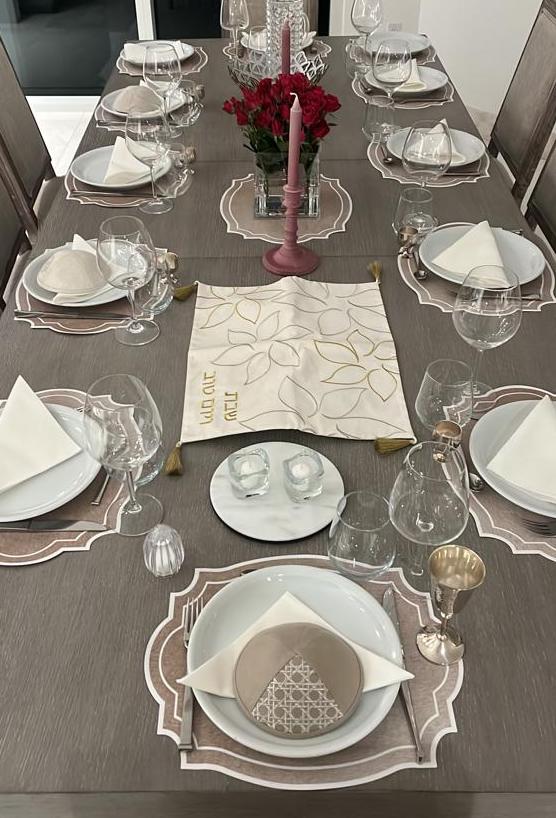 VINTAGE FRAME GREEN BURLAP TEXTURE LOOK PLACEMAT