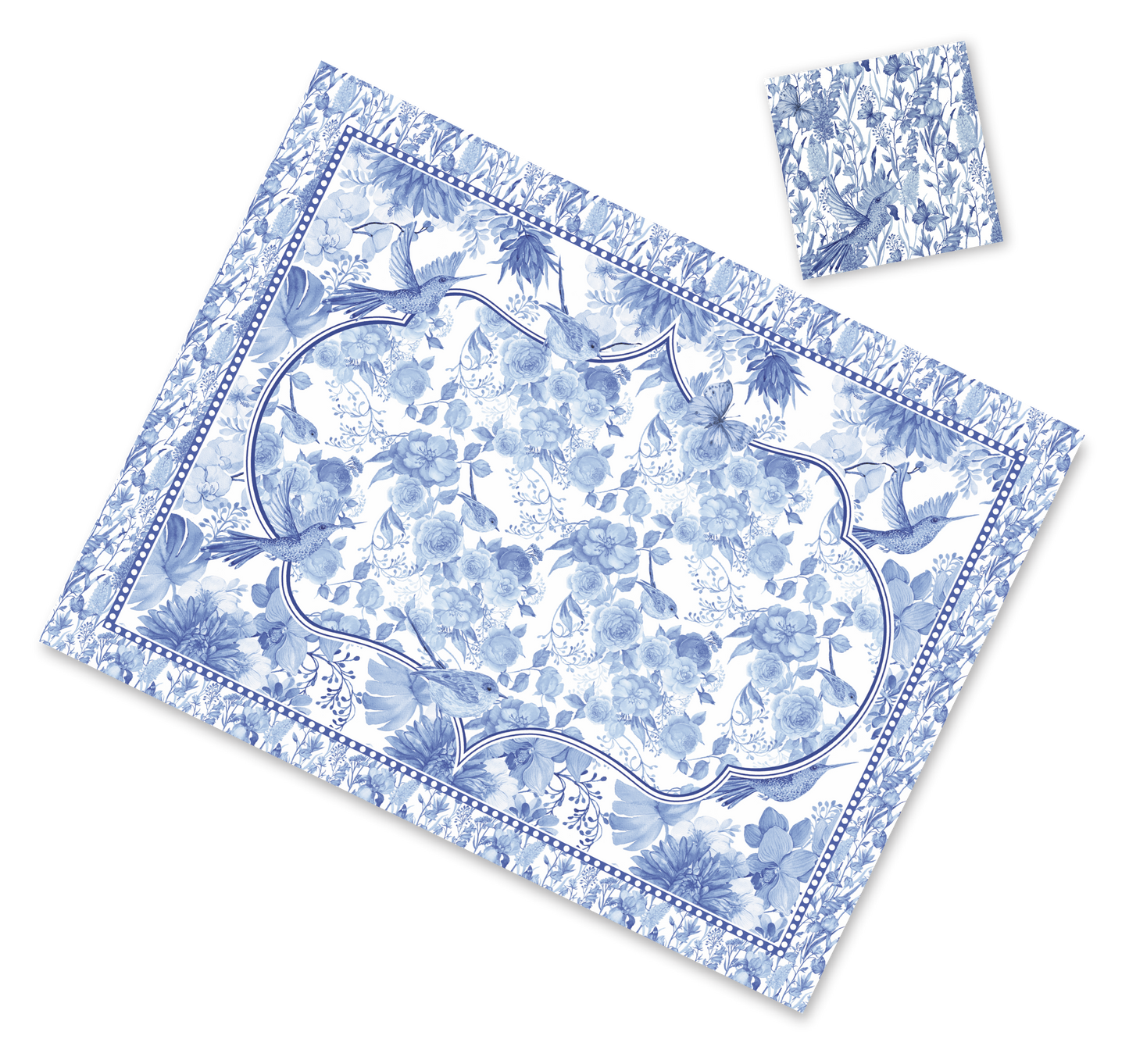 BLUE TOILE PAPER PLACEMAT