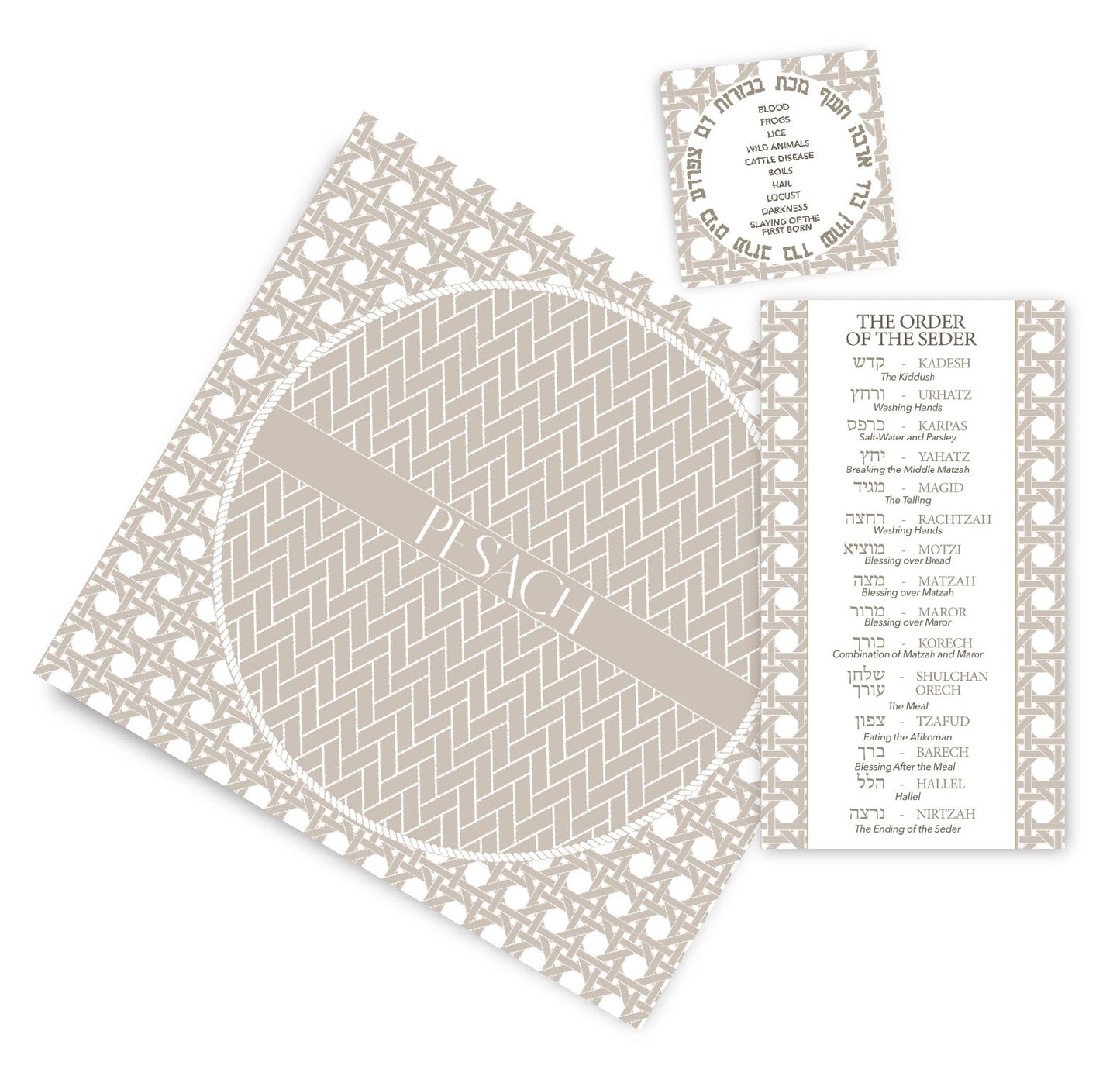 PASSOVER RATTAN PAPER PLACEMAT