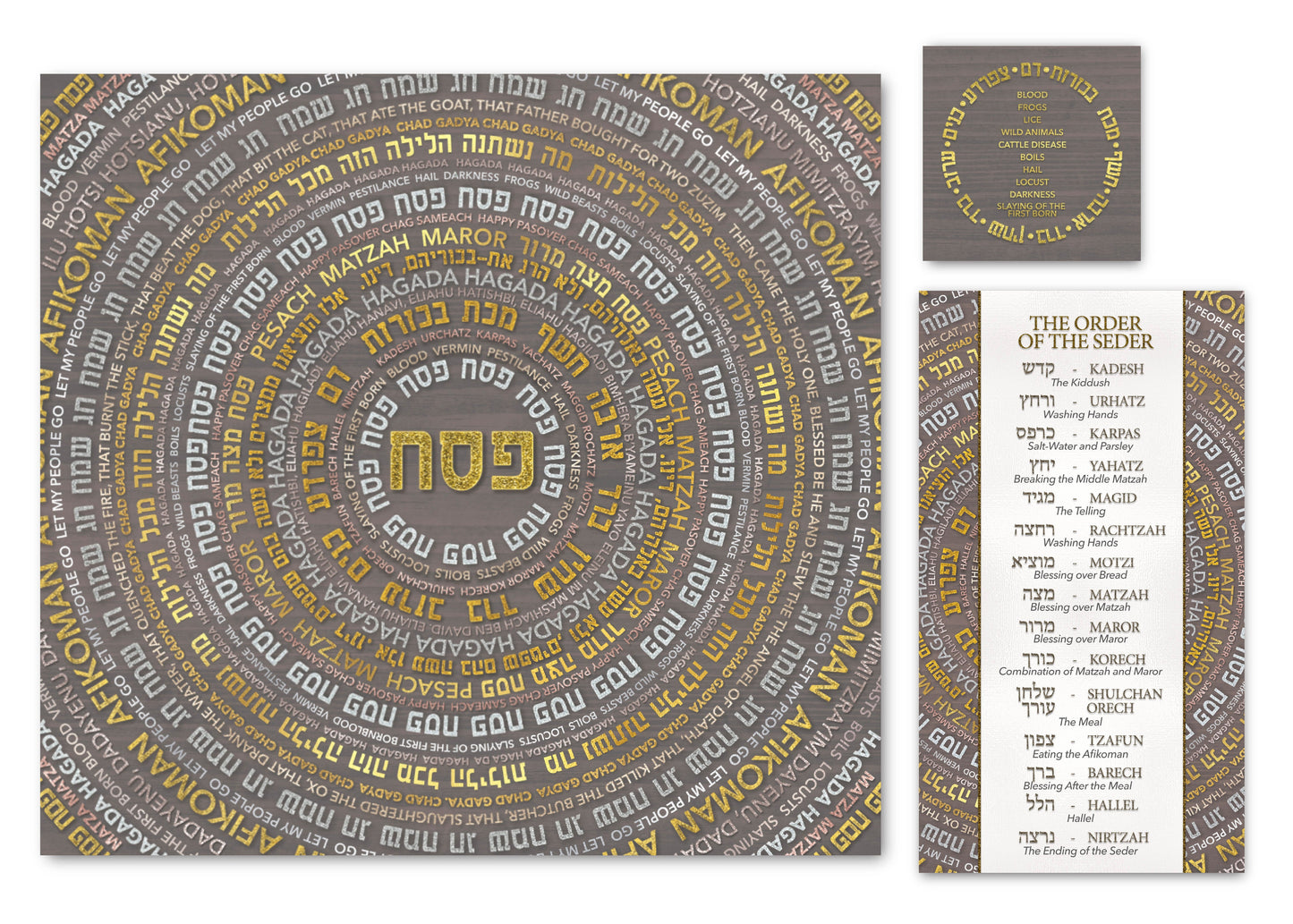 PASSOVER LIGHT FOIL BACKGROUND PAPER PLACEMAT