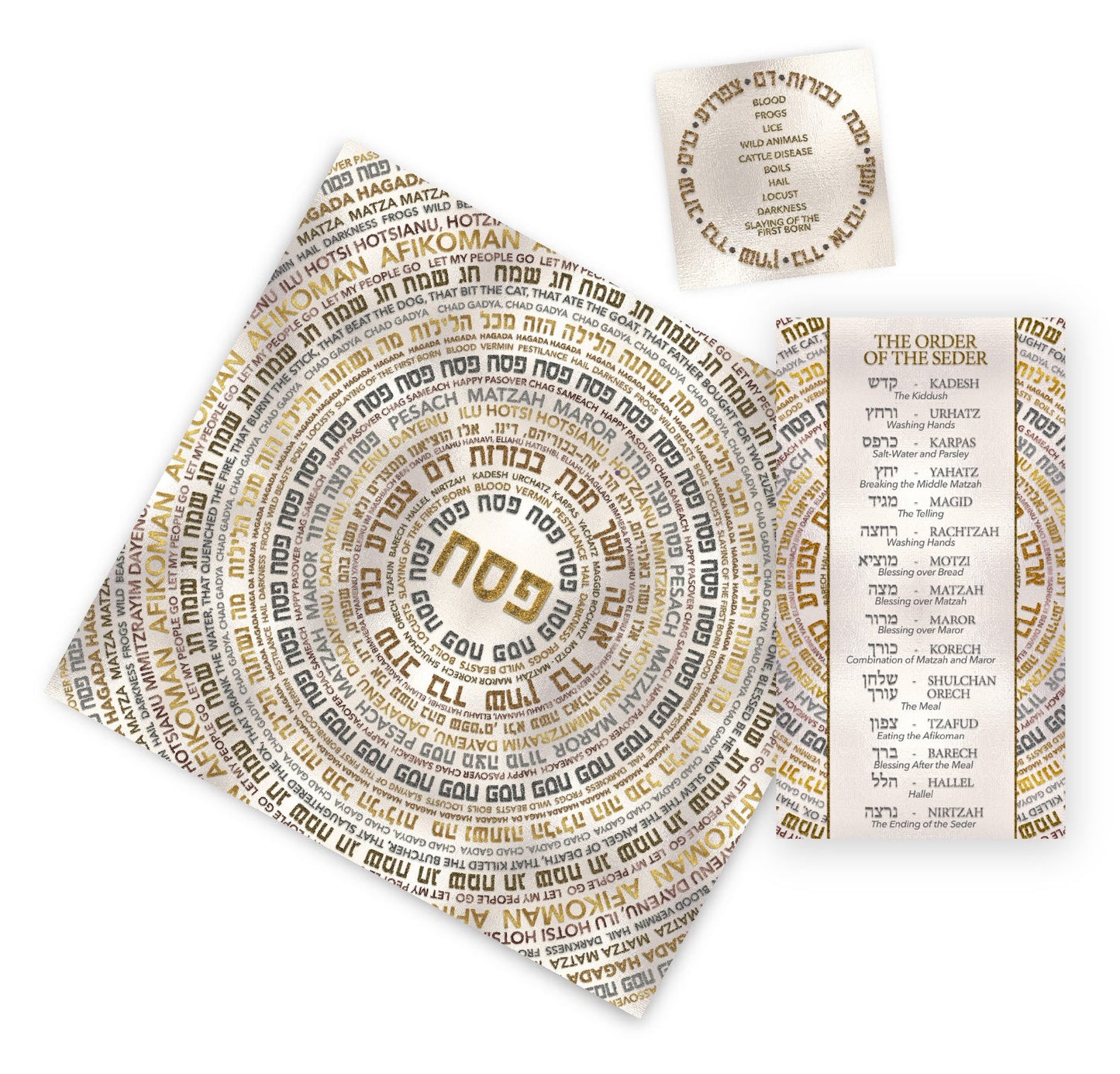 PASSOVER LIGHT FOIL BACKGROUND PAPER PLACEMAT