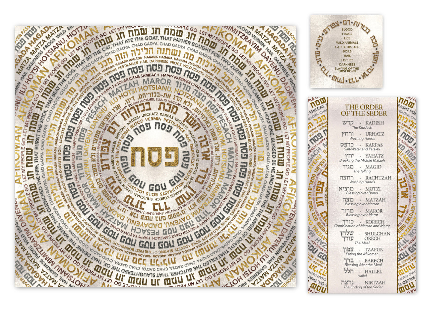 PASSOVER LIGHT FOIL BACKGROUND PAPER PLACEMAT
