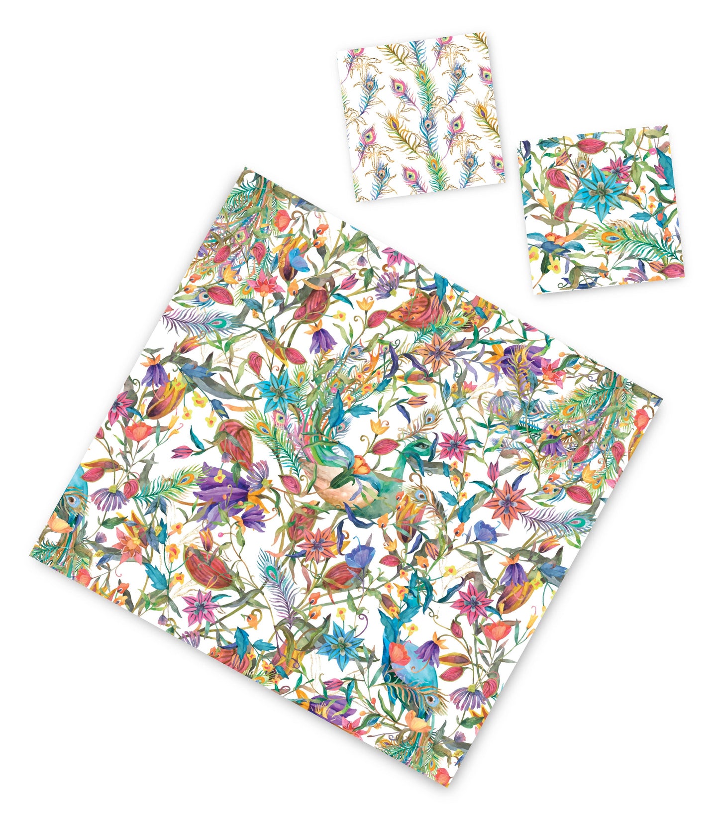 PEACOCK GARDEN PAPER PLACEMAT