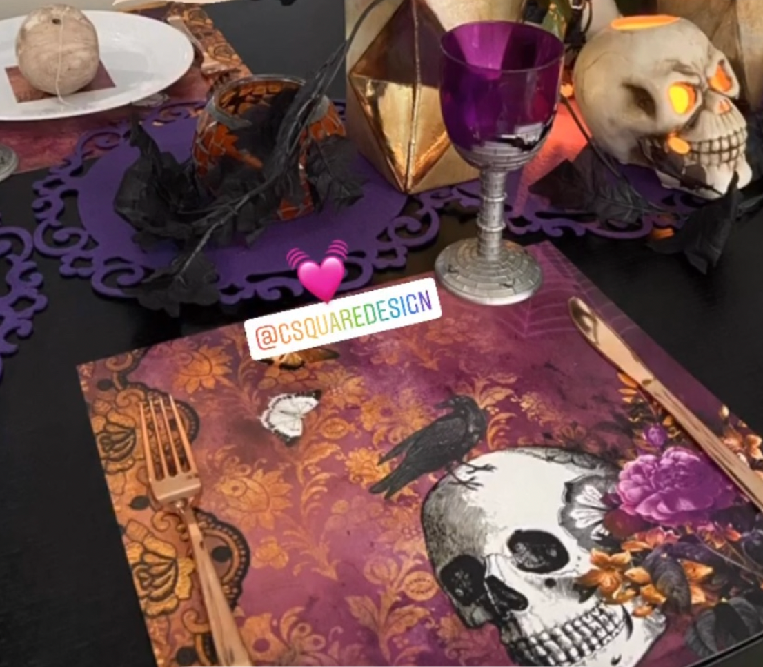 HALLOWEEN SKULL PLACEMAT