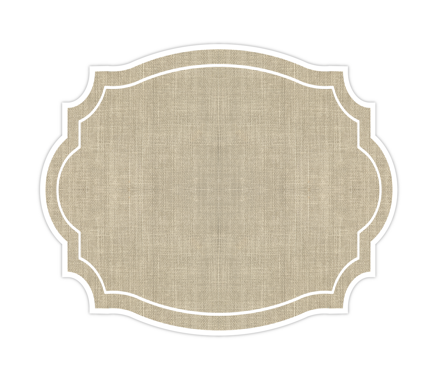 VINTAGE FRAME BURLAP TEXTURE LOOK PLACEMAT