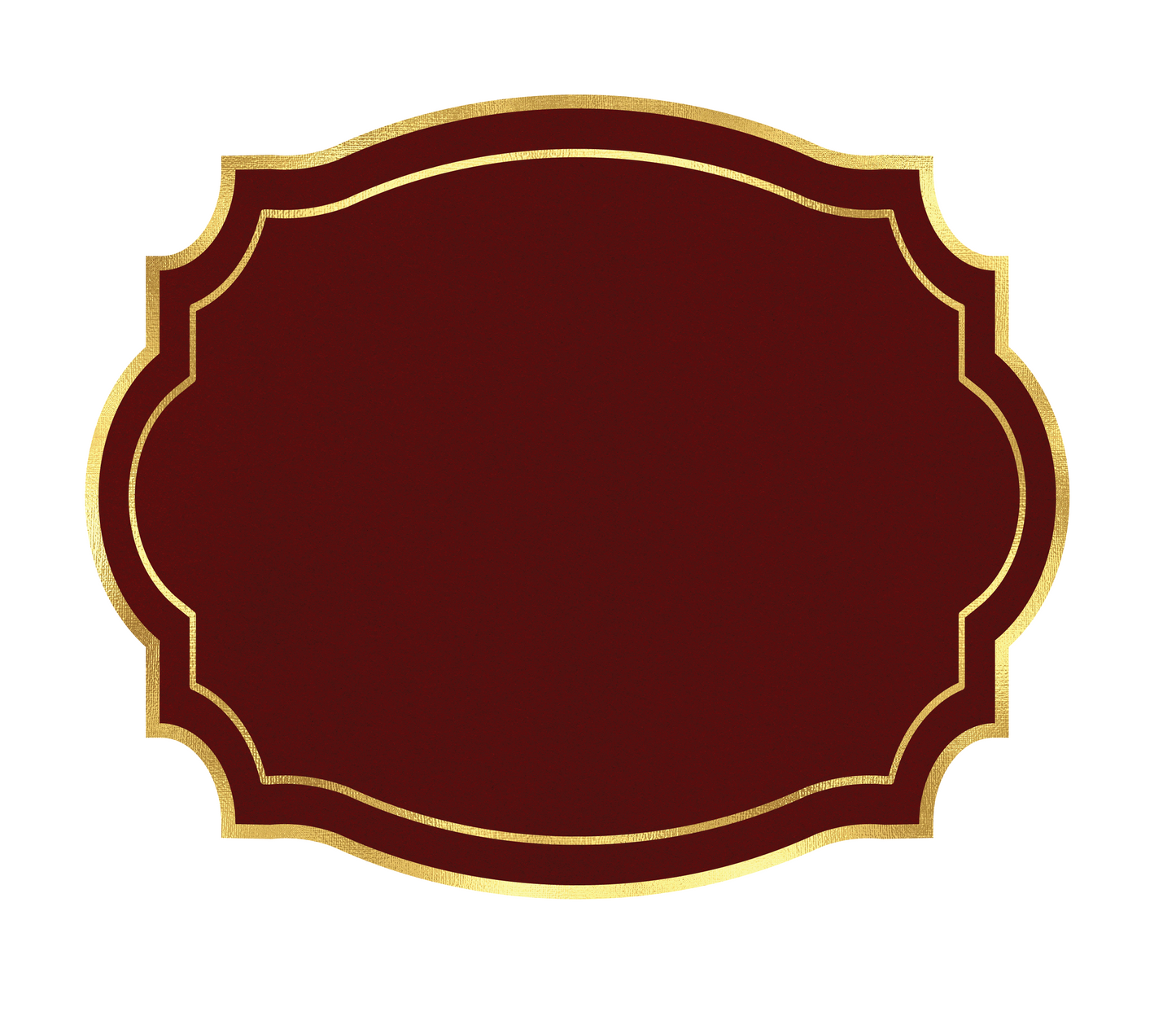 VINTAGE FRAME RED AND GOLD PAPER PLACEMAT