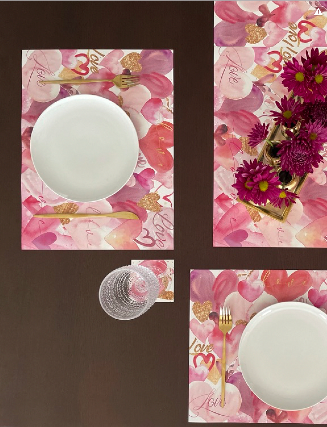 VALENTINES HEARTS PAPER PLACEMAT