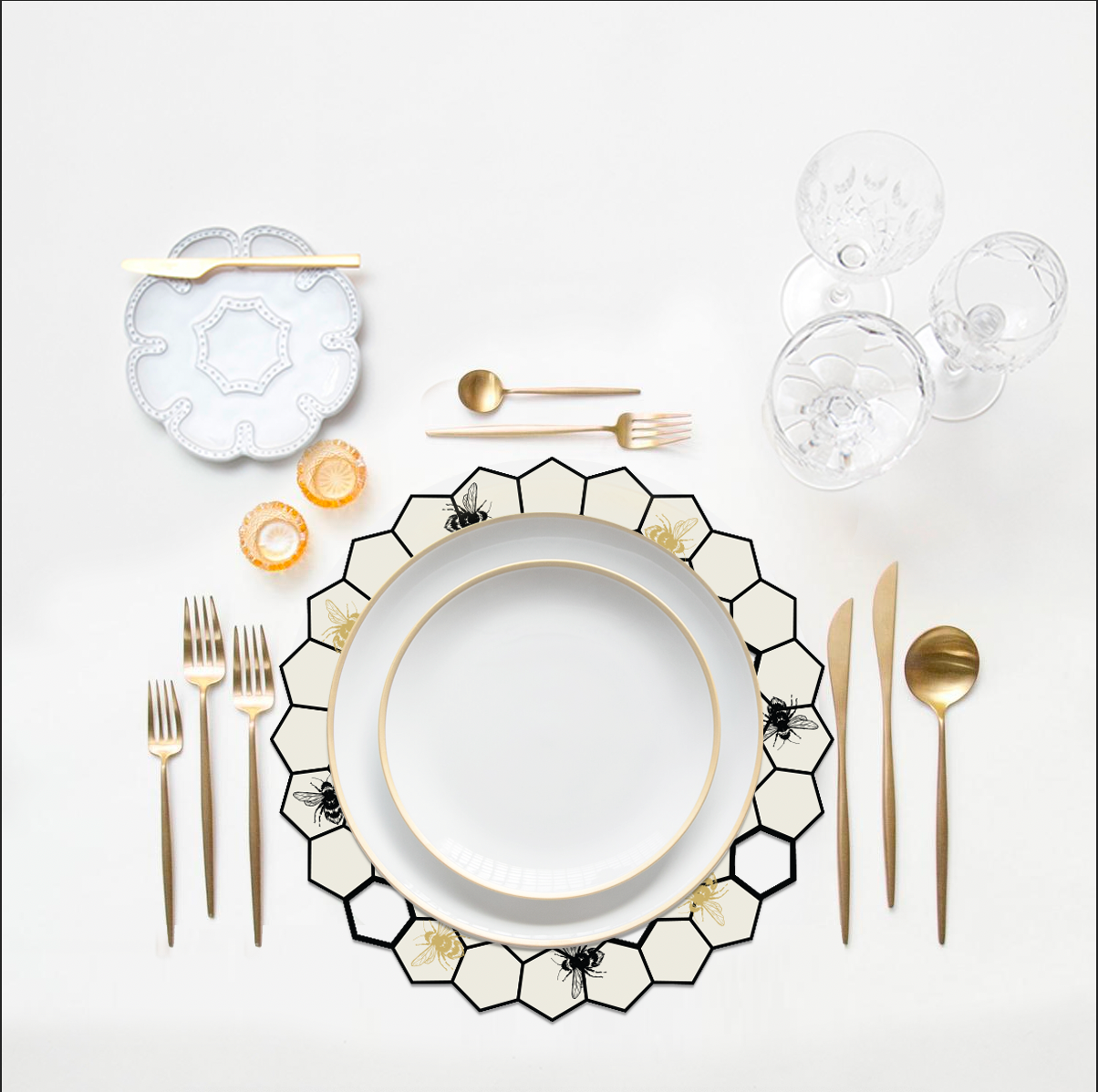 Bee Hive Spill-Proof Placemats (set of 6)