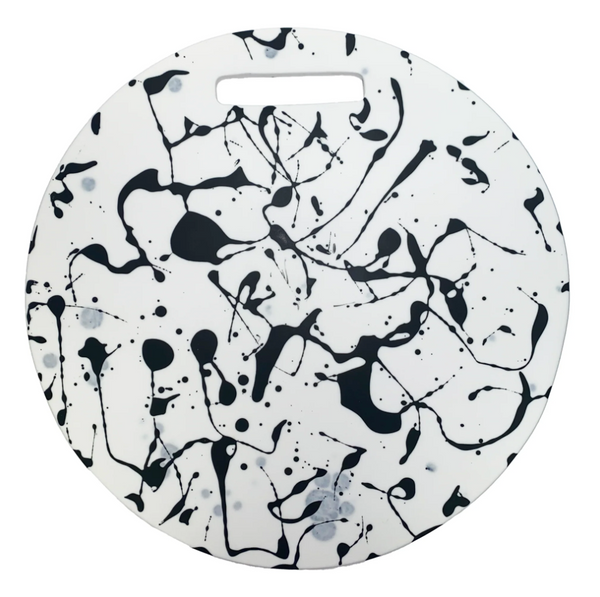 Resin Splattered Round Chopping Board