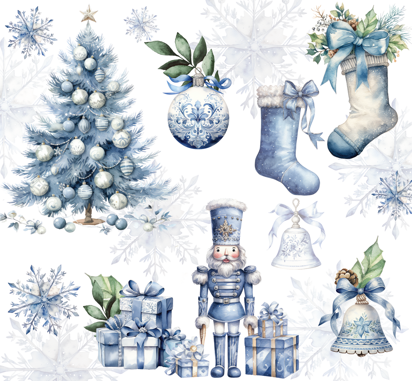 BLUE CHRISTMAS PAPER PLACEMAT