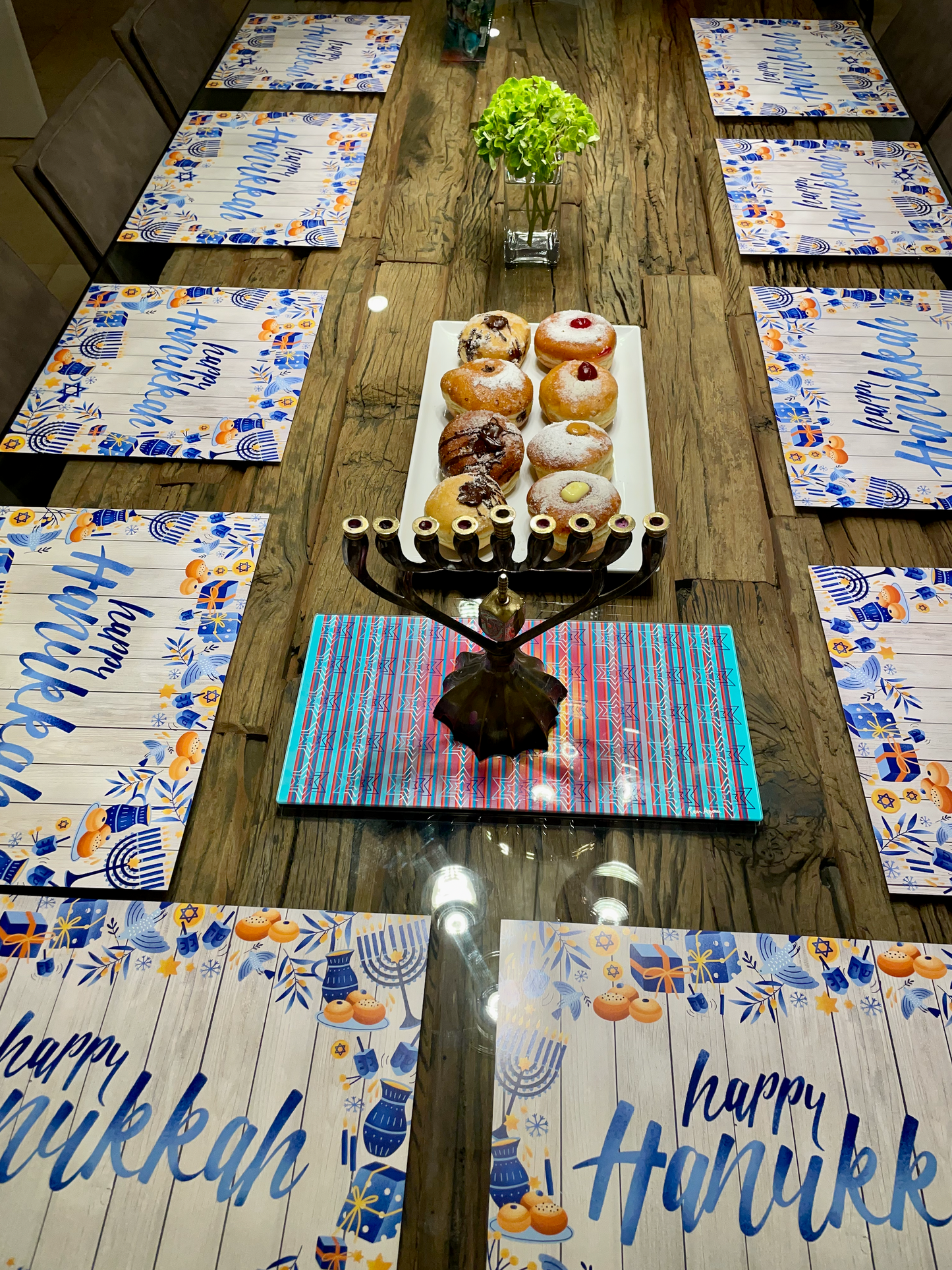 HAPPY HANUKKAH PAPER PLACEMAT