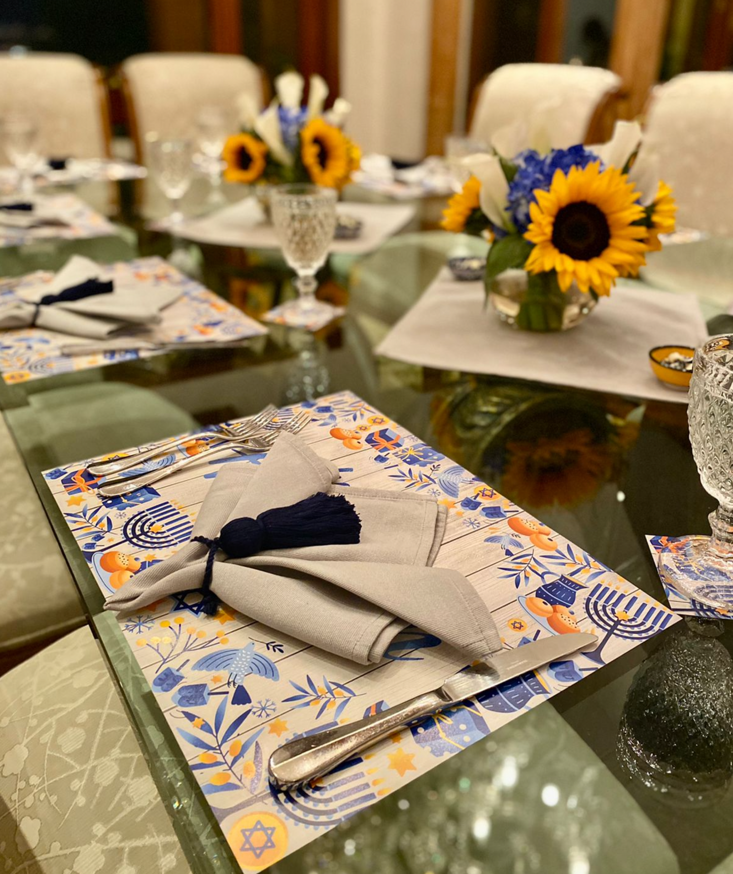 HAPPY HANUKKAH PAPER PLACEMAT