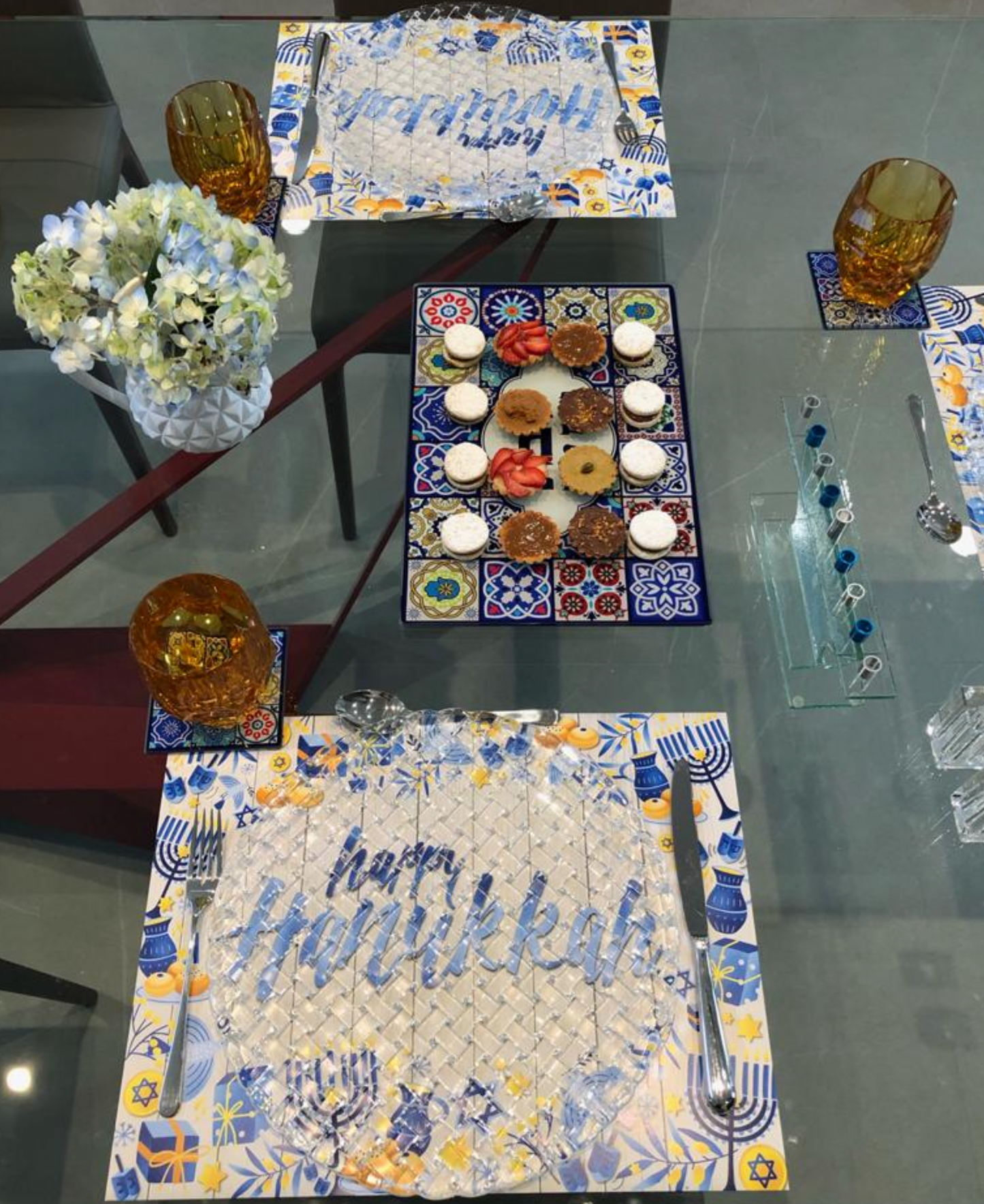 HAPPY HANUKKAH PAPER PLACEMAT