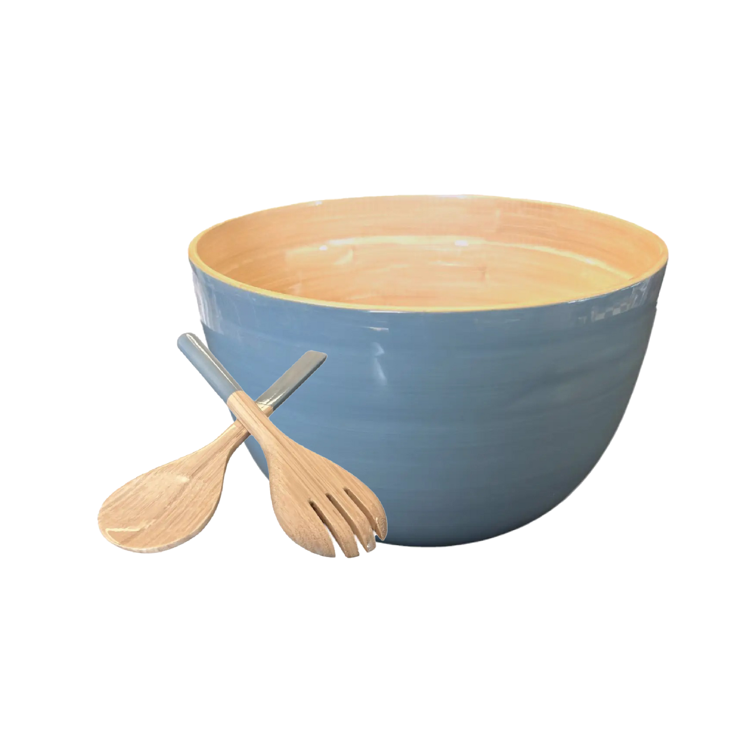 Bamboo Mixing Bowl & Server Set - Dove Blue