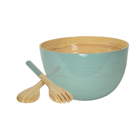 Bamboo Mixing Bowl & Server Set - Ice Blue