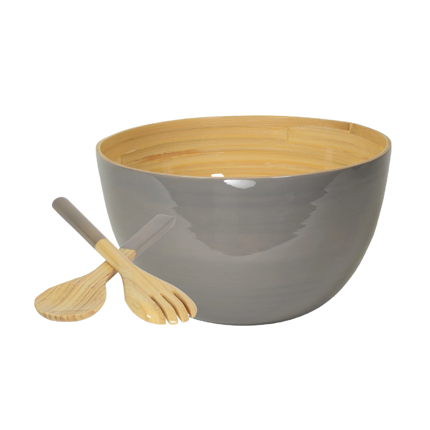 Bamboo Mixing Bowl & Server Set - Nature Grey