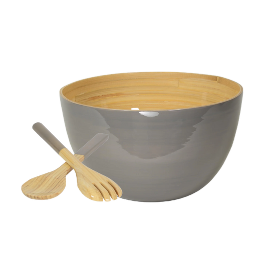 Bamboo Mixing Bowl & Server Set - Nature Grey