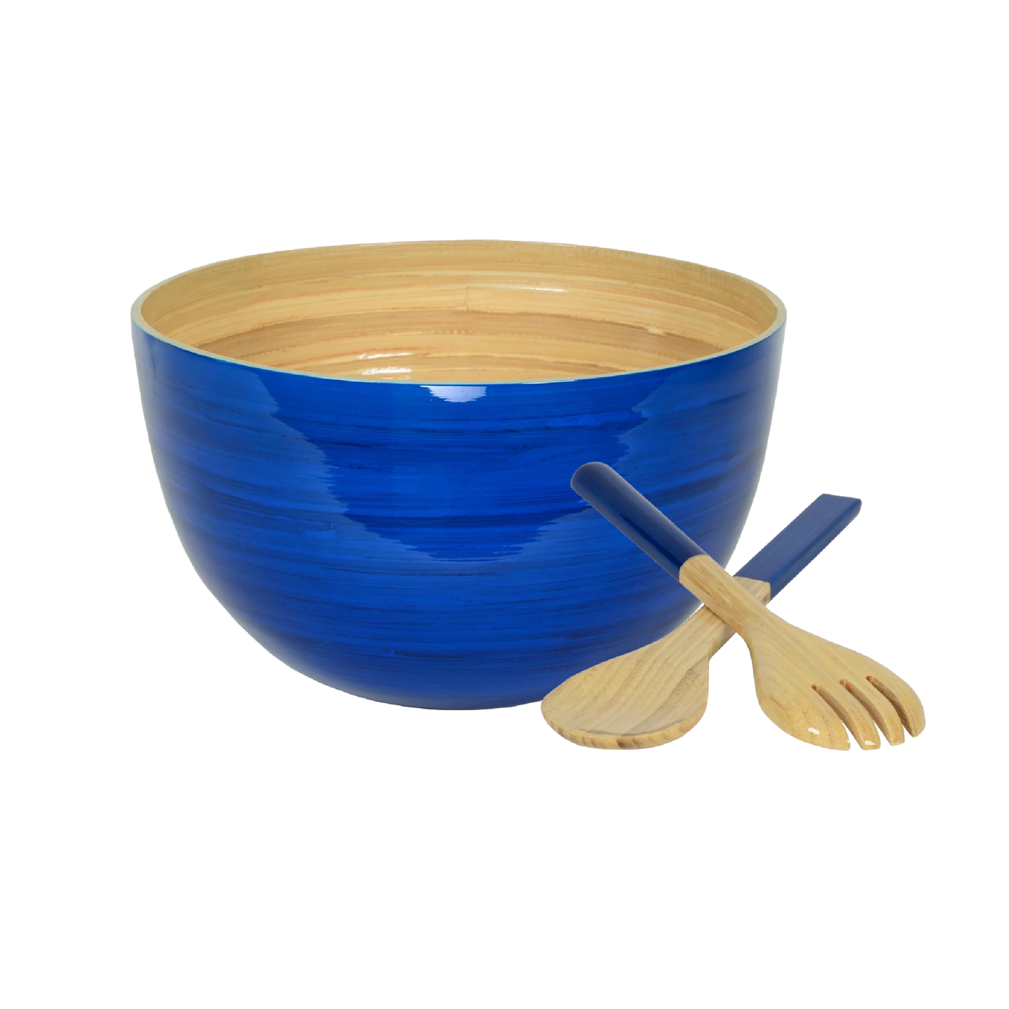 Bamboo Mixing Bowl & Server Set - Blue