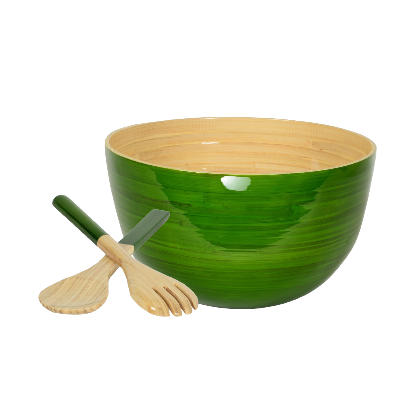 Bamboo Mixing Bowl & Server Set - Grass Green