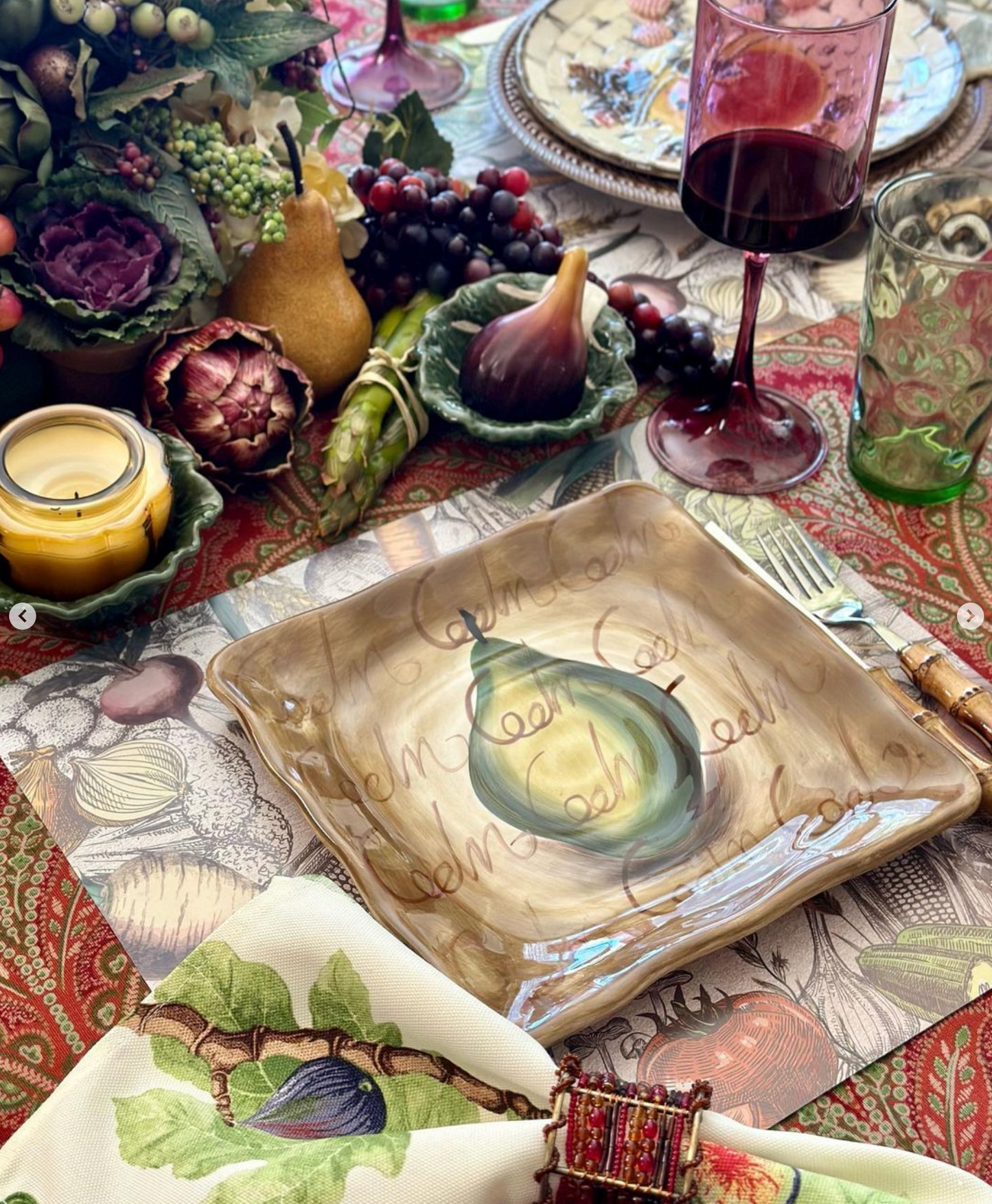 VEGGIES OVER CRAFT LOOK PAPER PLACEMAT