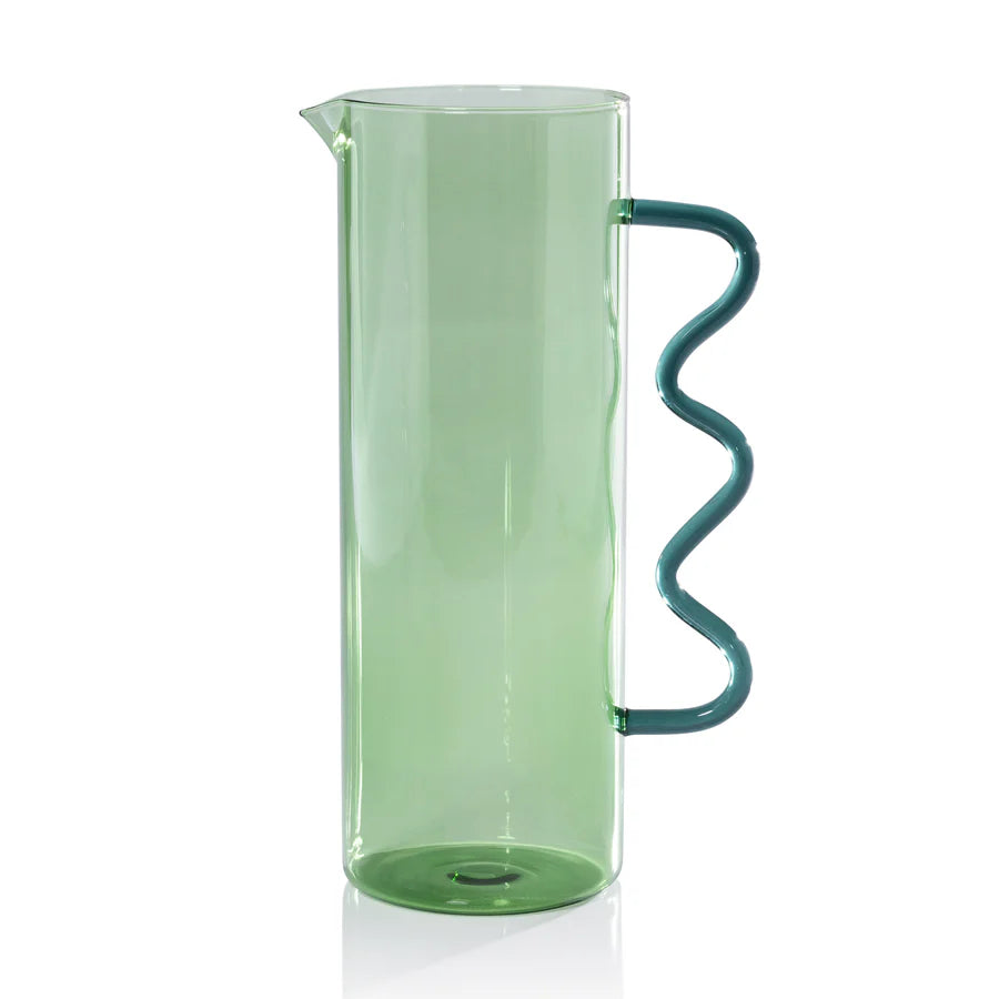 Large Squiggle Pitcher - Green