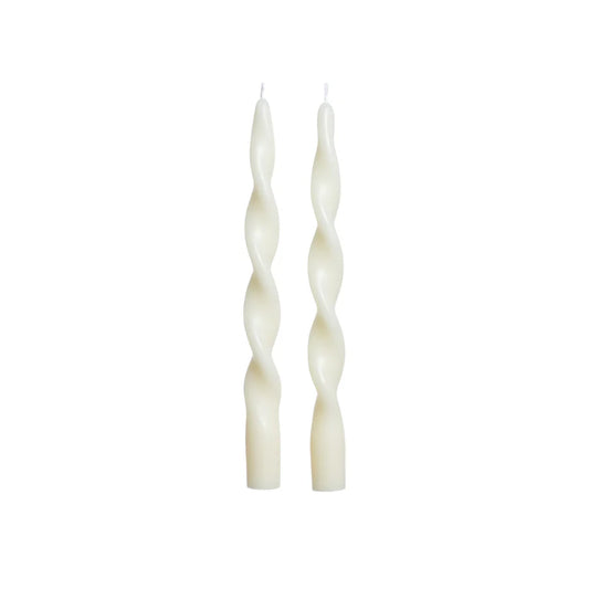 Twist Taper Candles - Pair