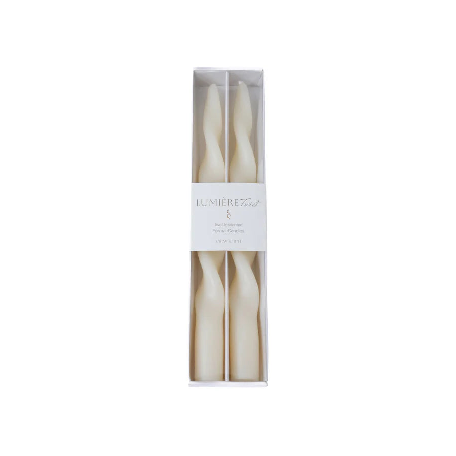 Twist Taper Candles - Pair