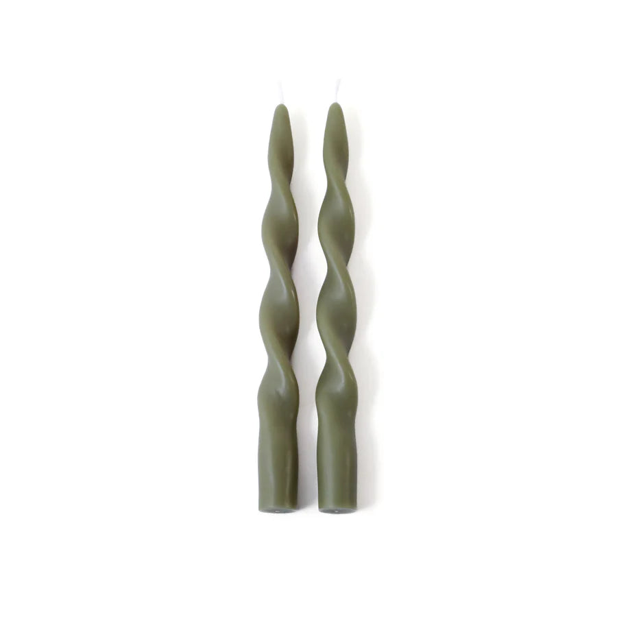 Twist Taper Candles - Pair