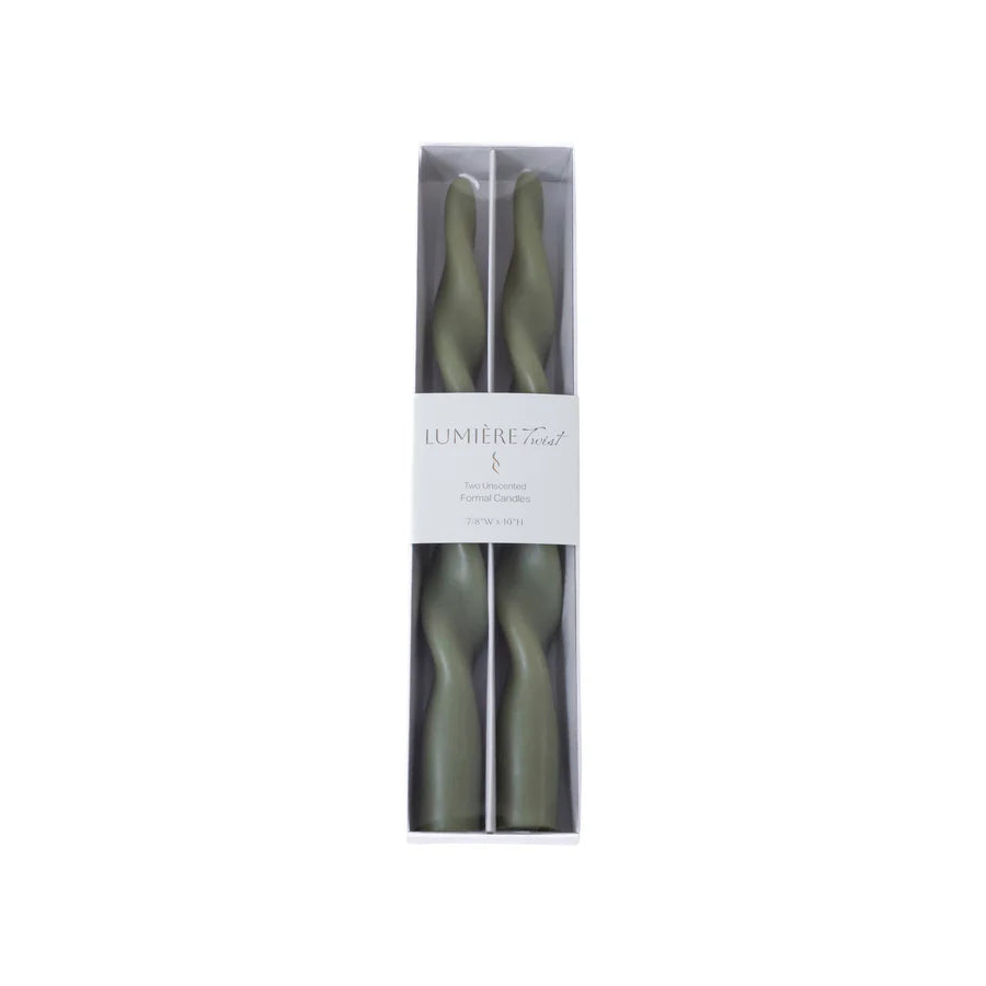 Twist Taper Candles - Pair
