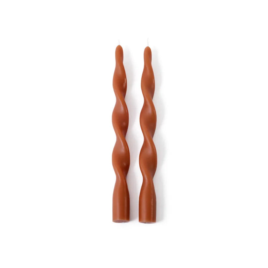 Twist Taper Candles - Pair