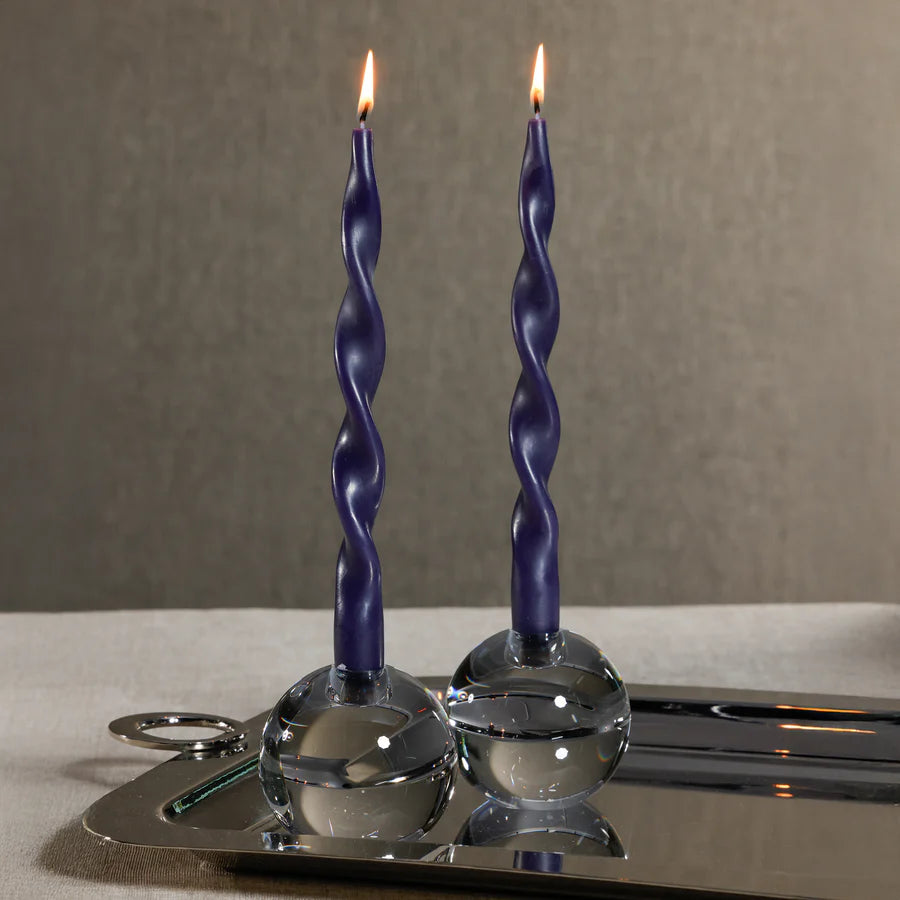 Twist Taper Candles - Pair