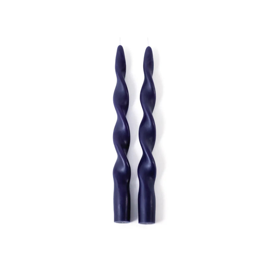 Twist Taper Candles - Pair