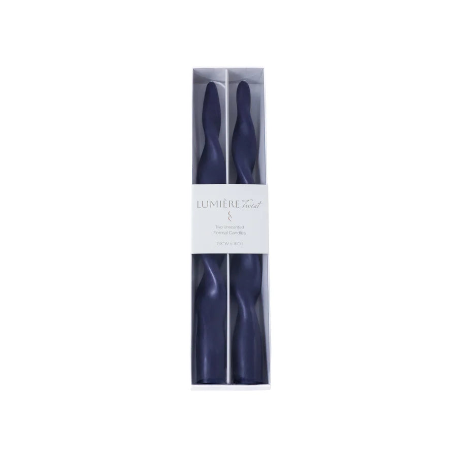 Twist Taper Candles - Pair