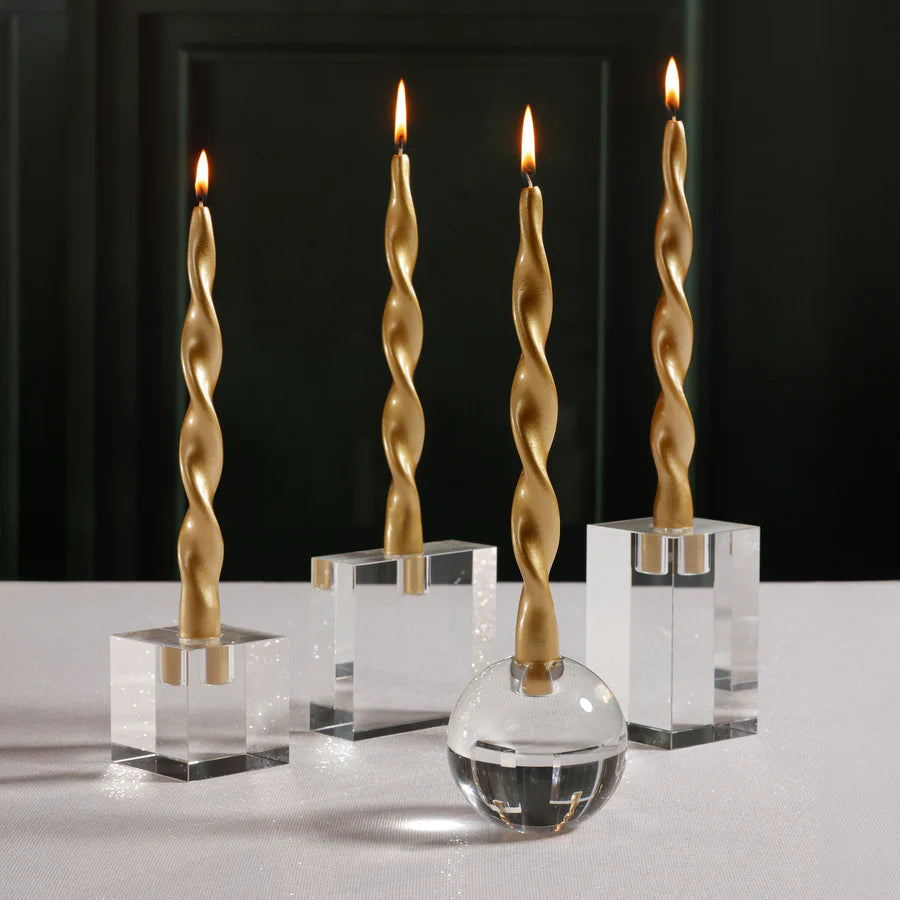 Twist Taper Candles - Pair