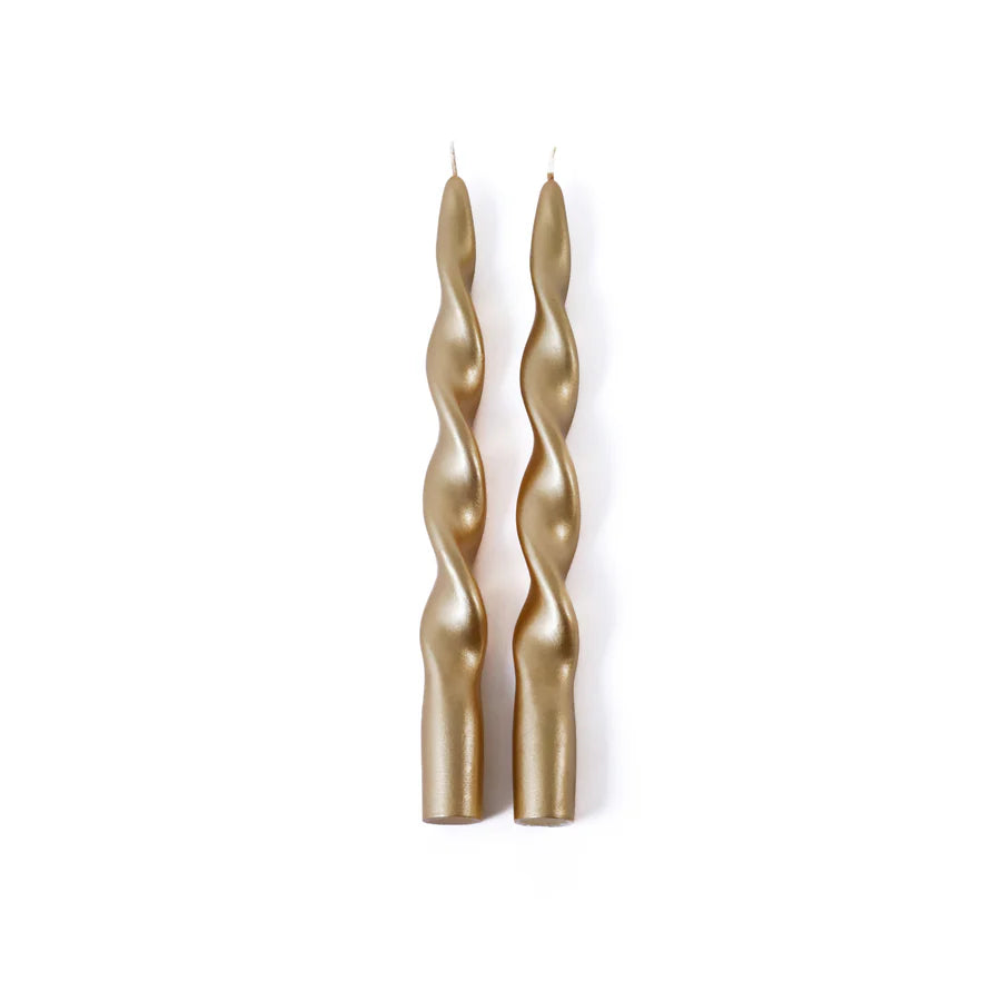 Twist Taper Candles - Pair
