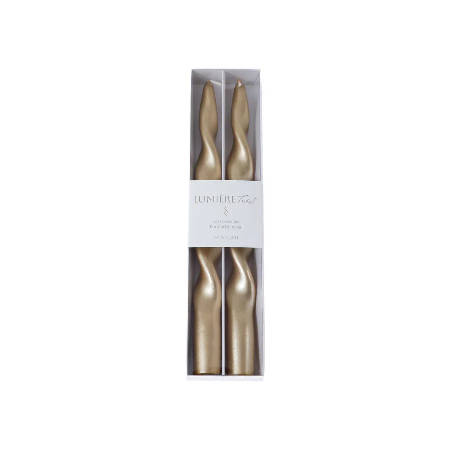 Twist Taper Candles - Pair