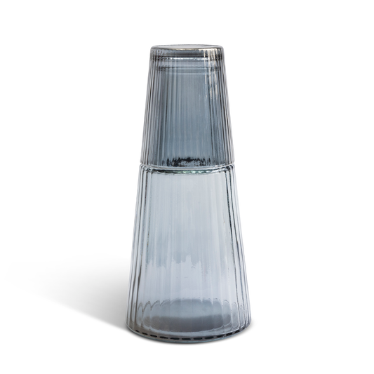 26.3oz Ribbed Carafe - Smoke
