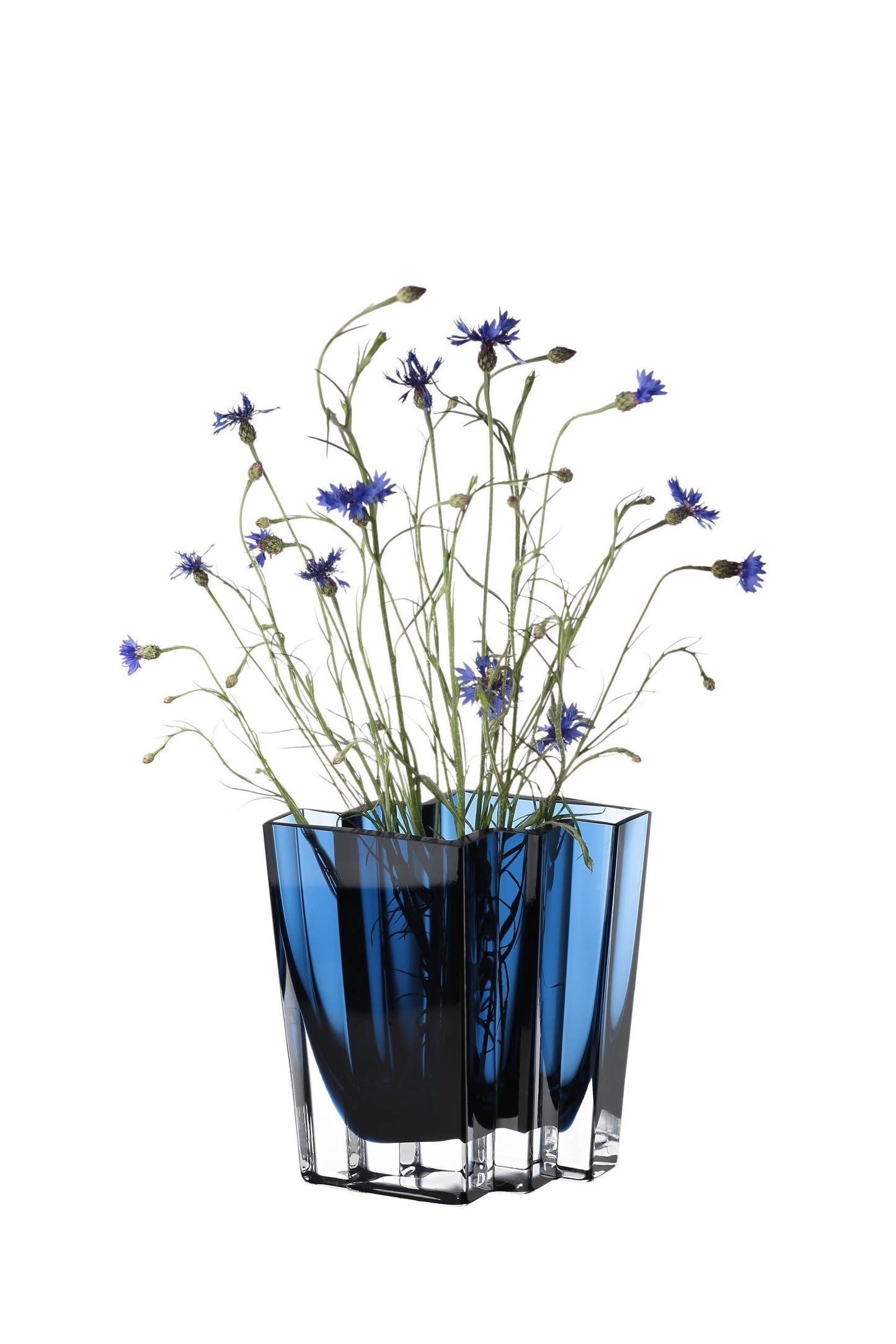 Chevron Vase Blue - Small
