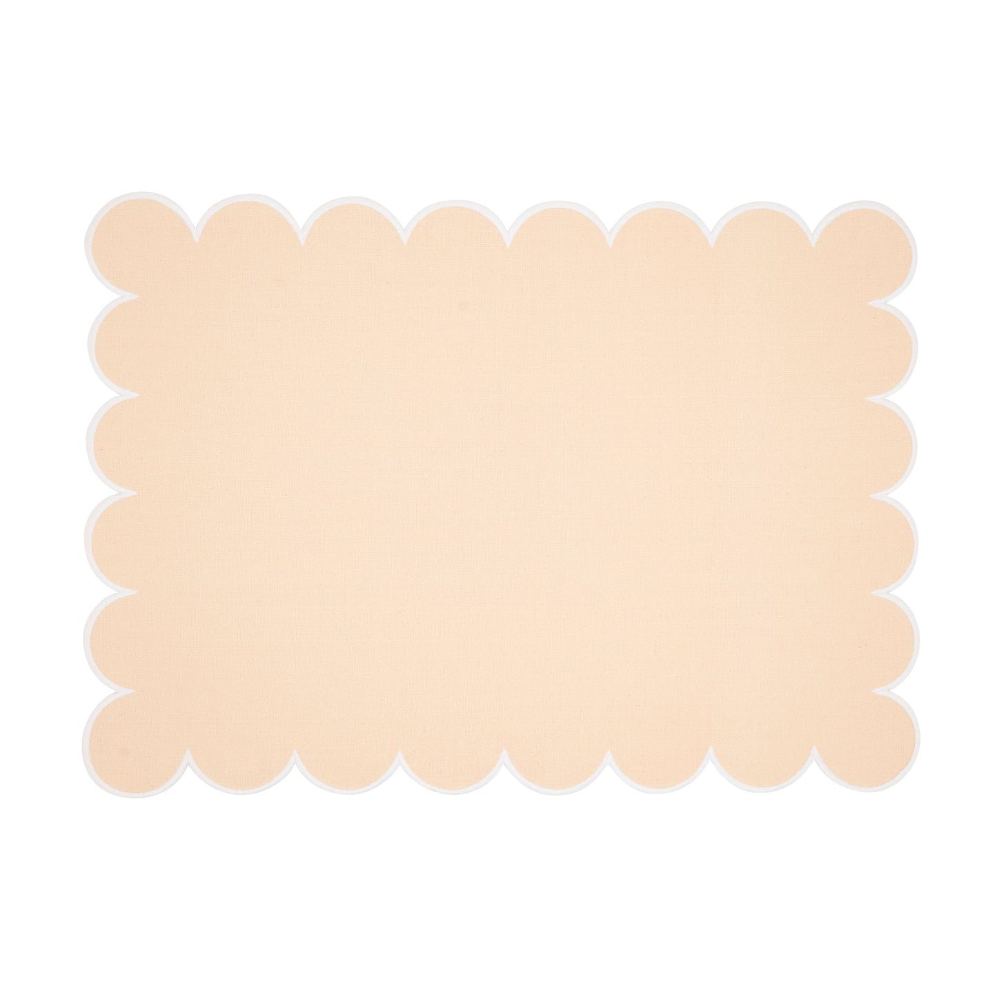 Scalloped Hem Placemat: Rust / 14"x20" - Set of 4