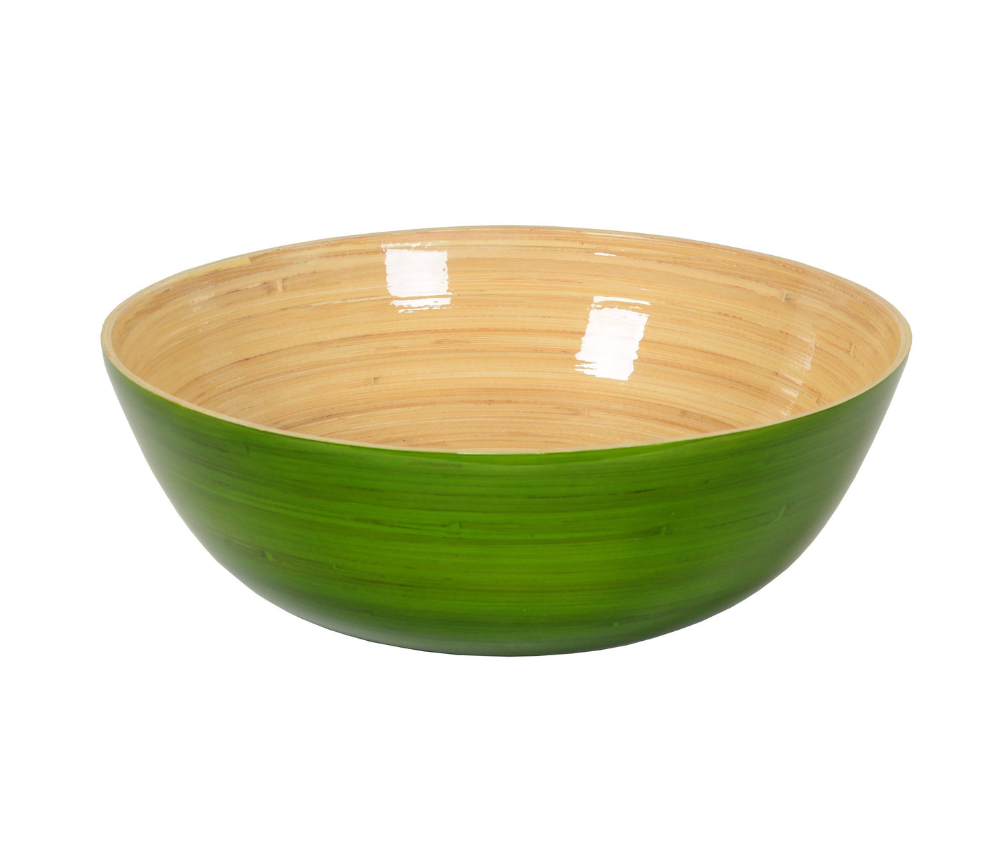 Bamboo Classic Bowl & Matching Servers - Grass Green