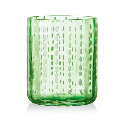 Dappled Clouds Seafoam Double Old Fashioned Glasses, Set of 4