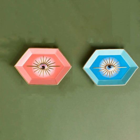 Hexagon Shape Evil Eye Dish