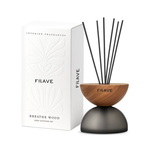 Breathe Wood Reed Diffuser, Frosted Glass