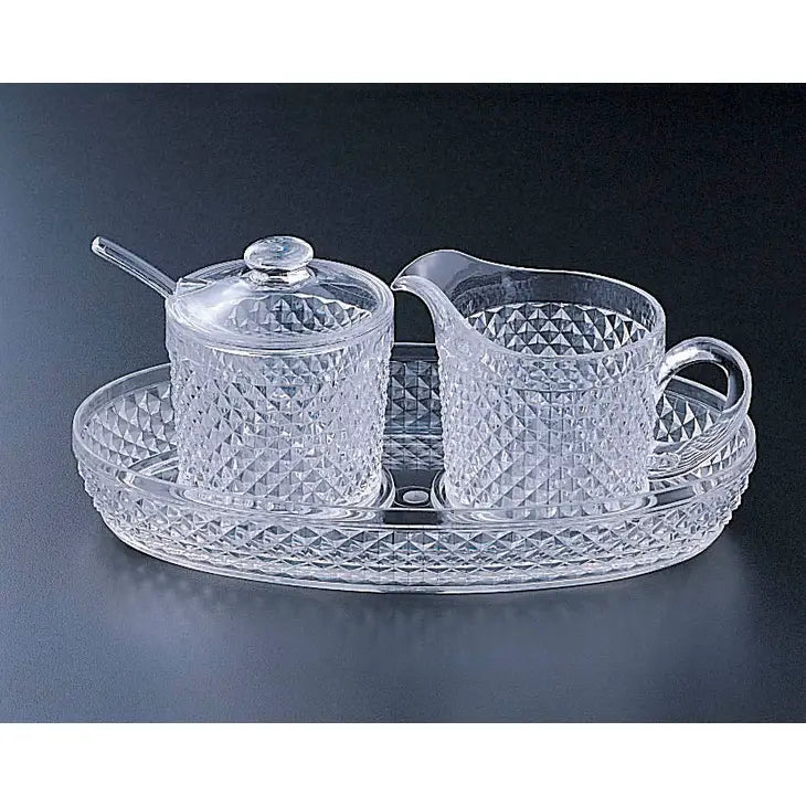 Diamond-Cut Sugar & Creamer Set