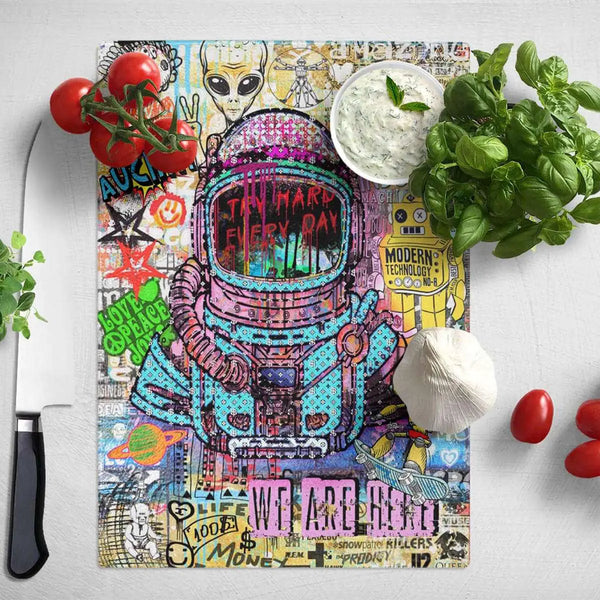 Spaceman Pop Art Chopping Board