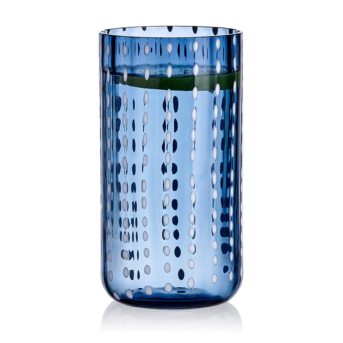 Dappled Clouds Cobalt Highball Glasses, Set of 4