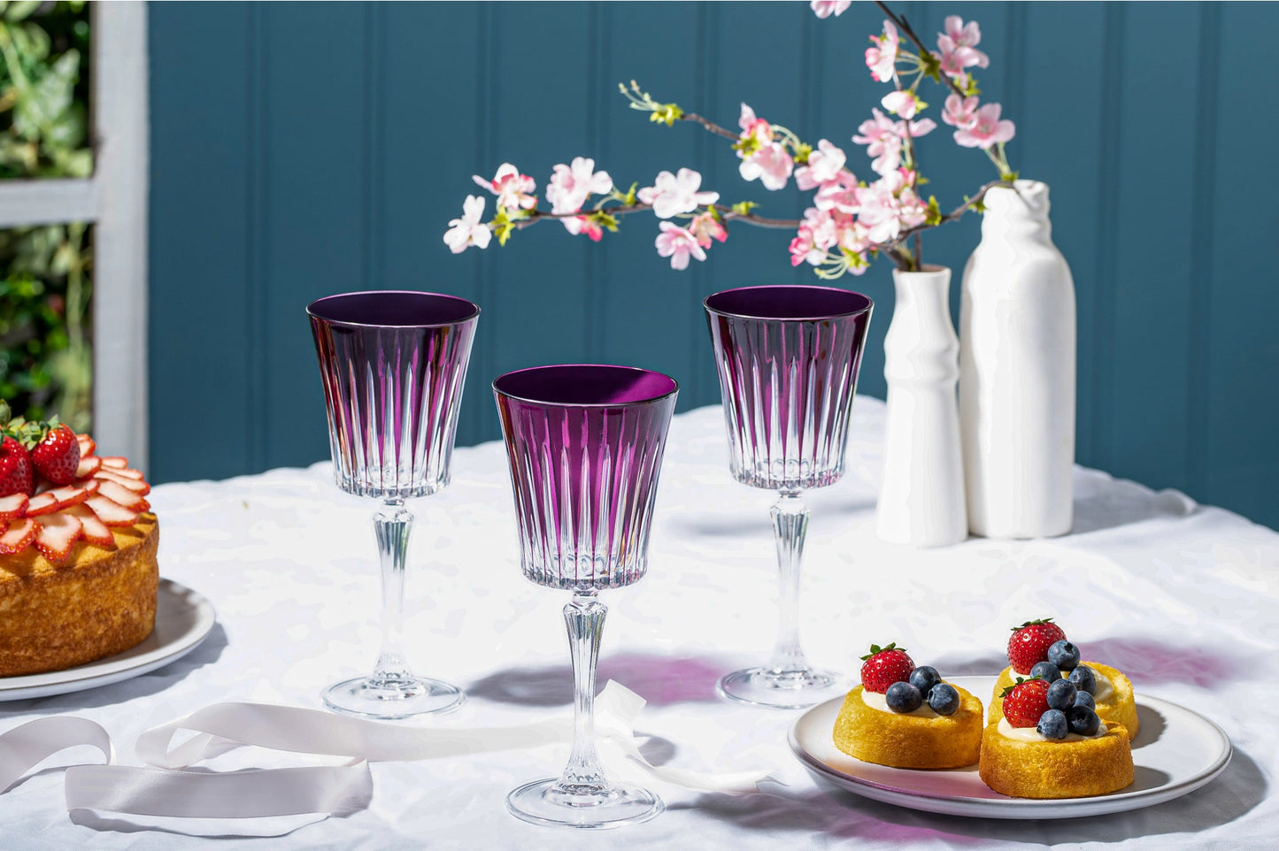 Colored Crystal Glasses Set