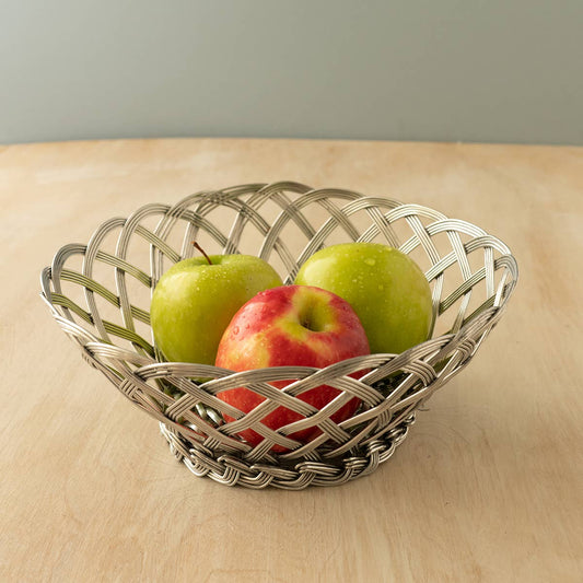 Bread/Fruit Basket - Silver Weave