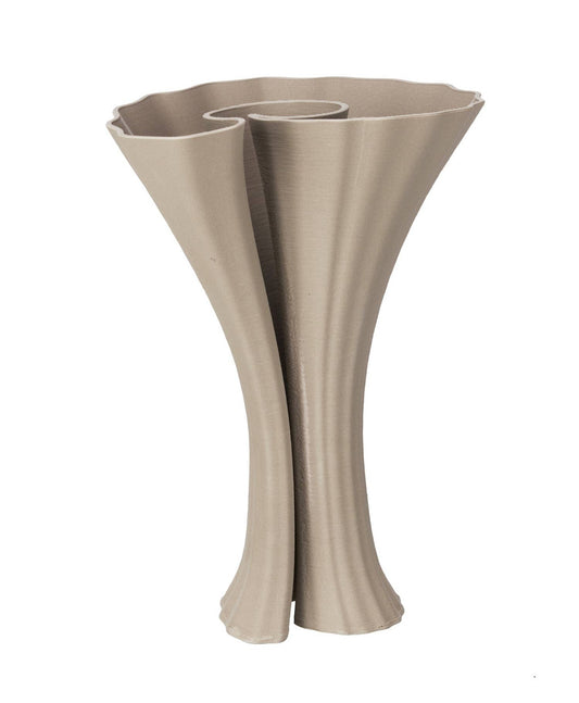 Light Gray 3D Printed Ceramic Vase