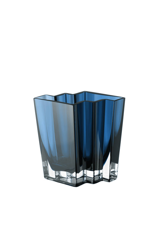 Chevron Vase Blue - Large